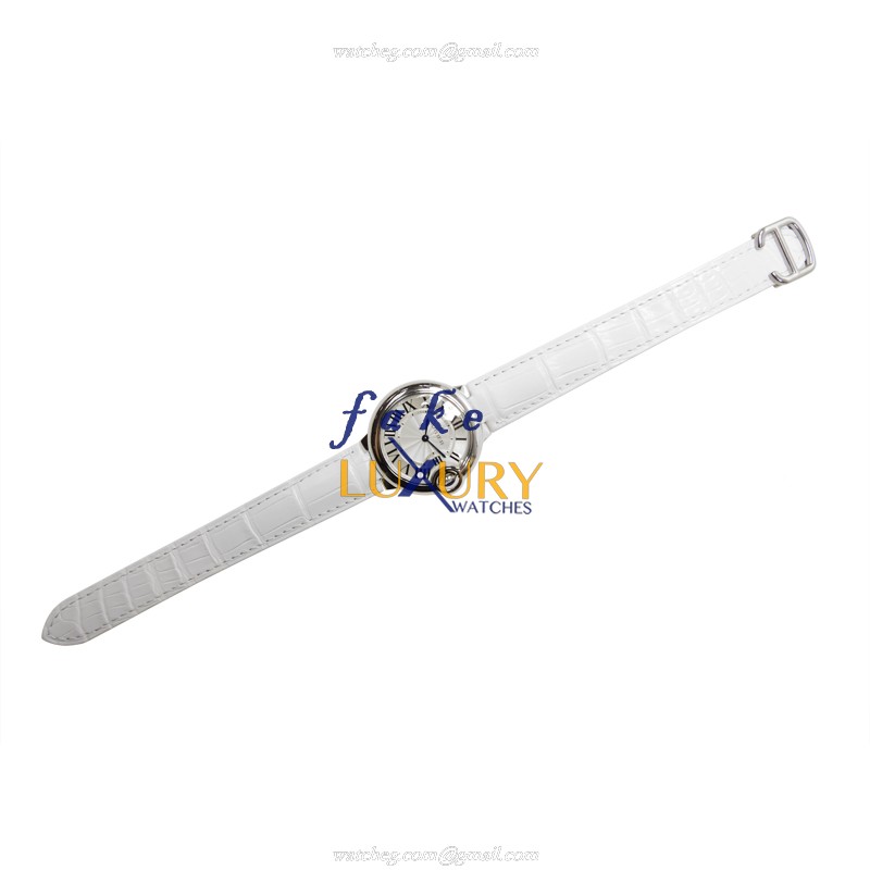 Cartier W6920086 Ballon Bleu Replica Watch, Quartz, White Dial, Steel Case, Alligator Strap - Image 2