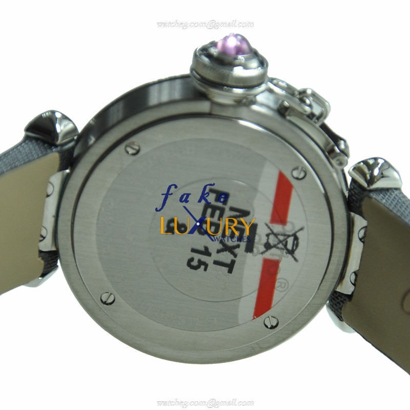 Cartier PASHA DE CARTIER W3140026 Quartz Steel Replica Watch - Pink Dial, Silver Strap - Image 3