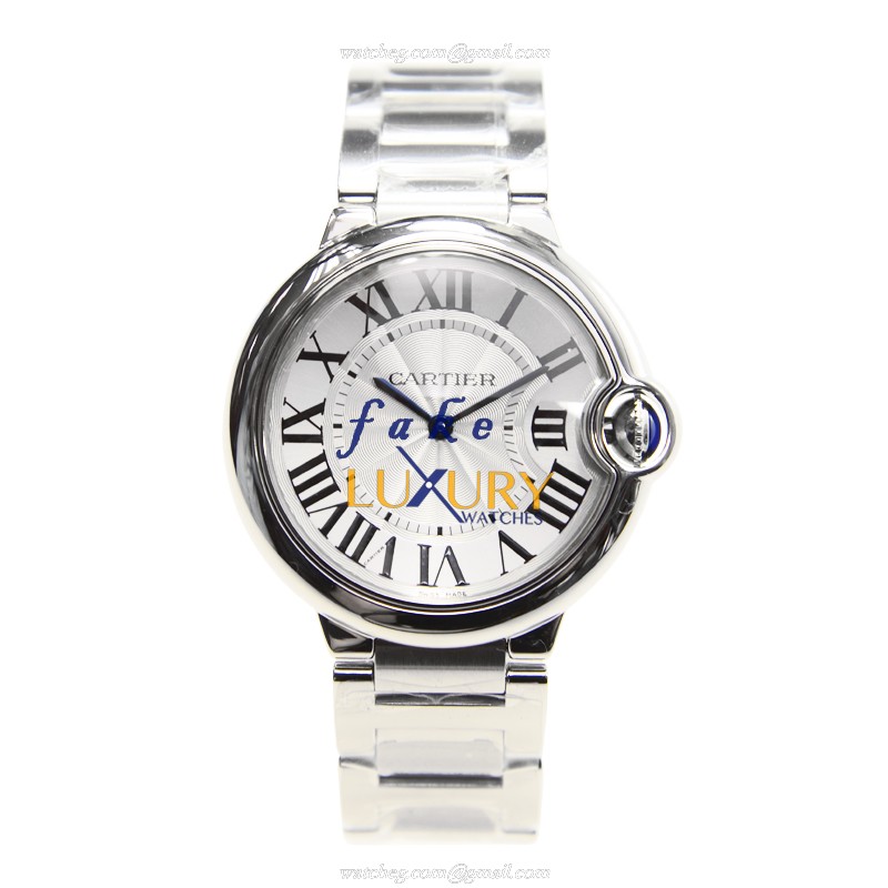 Cartier W69011Z4 BALLON BLEU Quartz Stainless Steel Replica Watch, Auto, Silver Dial, Case 36.6mm - Image 2