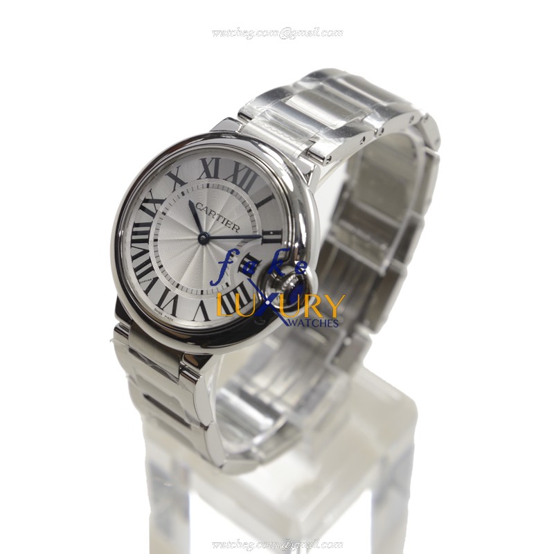 Cartier W69011Z4 BALLON BLEU Quartz Stainless Steel Replica Watch, Auto, Silver Dial, Case 36.6mm - Image 3