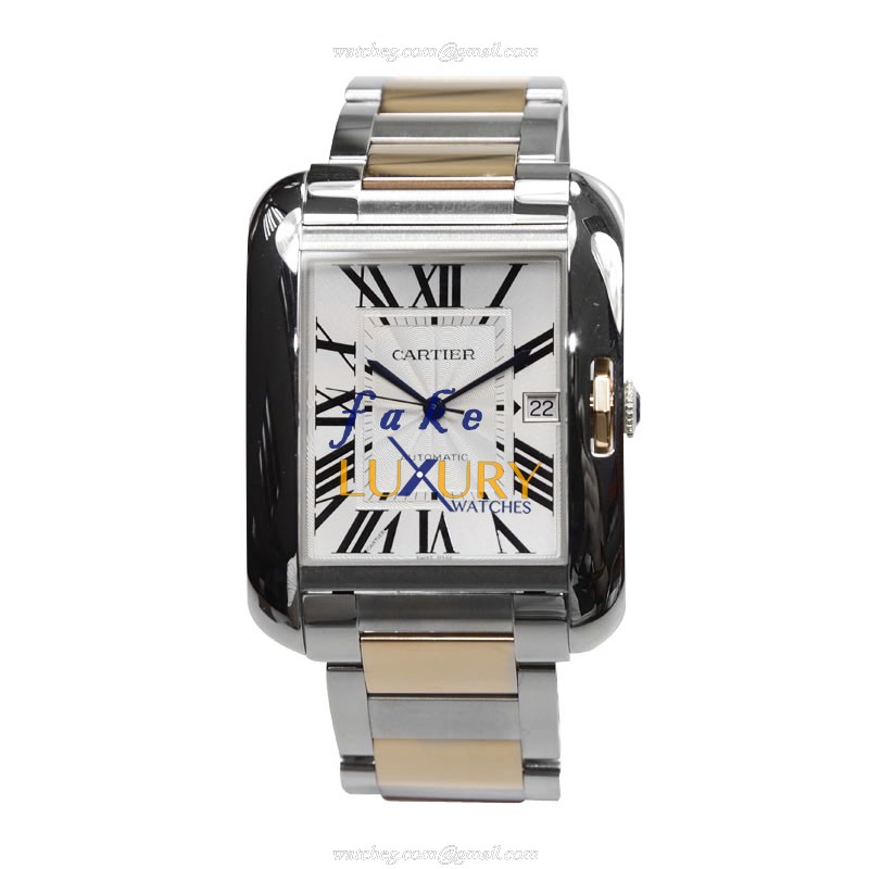 Cartier W5310006 TANK Automatic Stainless Steel - Replica Watch - 36.2mm - Silvery White Dial - Image 2