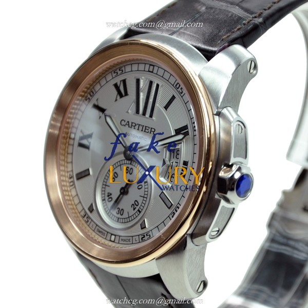 Cartier W7100011 CALIBRE DE CARTIER Automatic Steel Case - Replica Watch - 42mm - White Dial & - Image 3