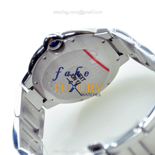 Cartier WE9009Z3 Ballon Bleu Auto 42mm 18kt White Gold Diamond Bezel Replica Watch - Image 5
