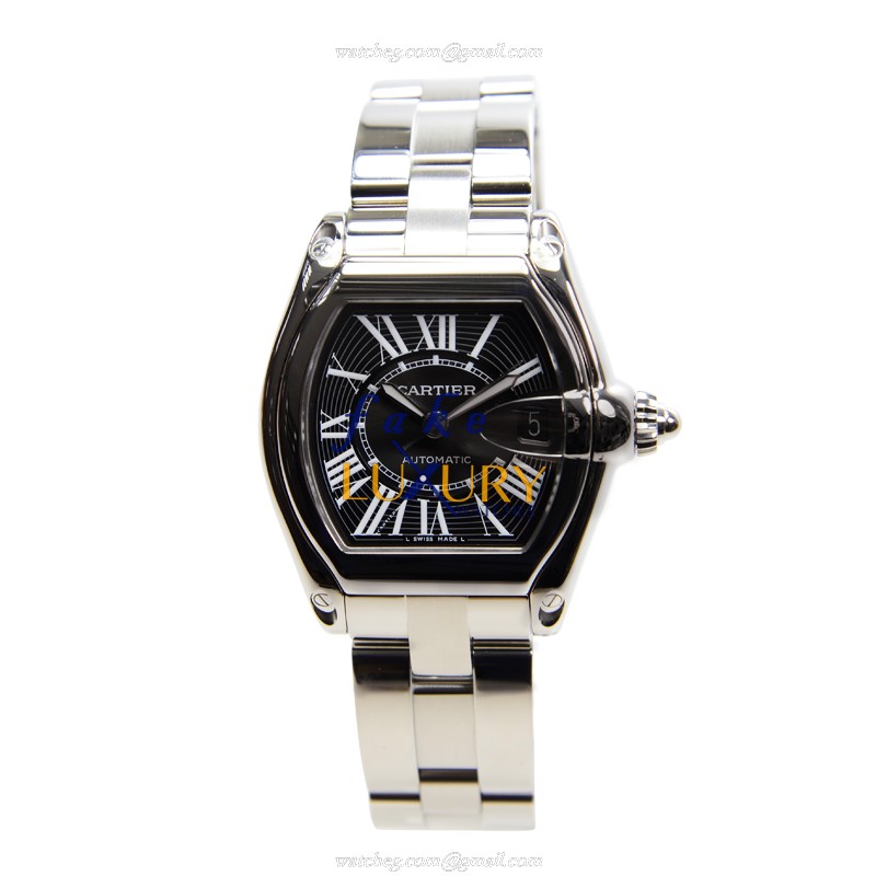 Cartier W62041V3 ROADSTER Automatic Stainless Steel Replica Watch, Black Dial, Silver Strap - Image 2