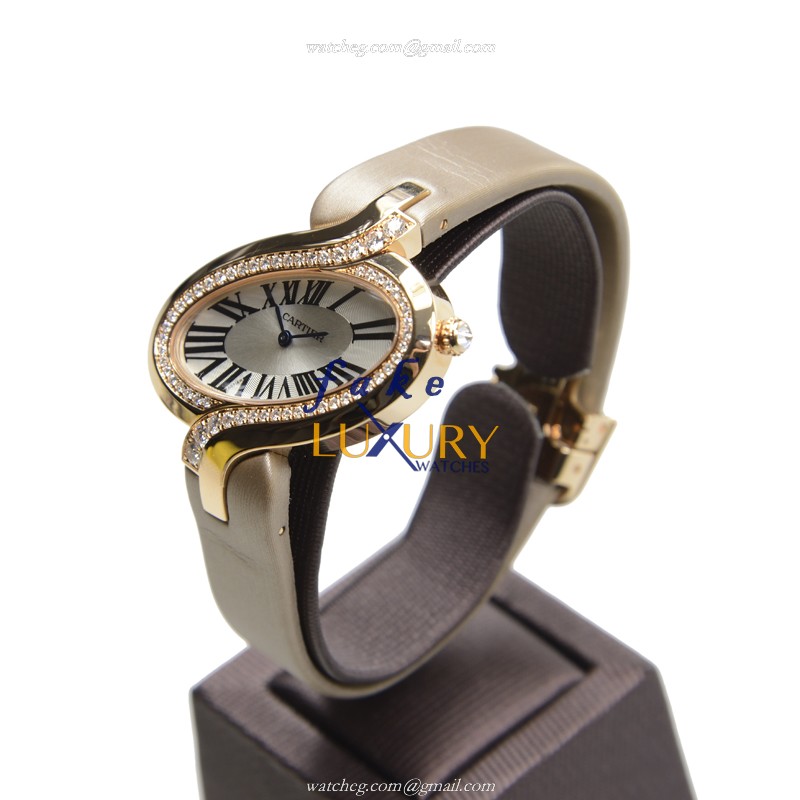 Cartier WG800017 Captive de Cartier Quartz 18kt Rose Gold White Dial Replica Watch - Image 3