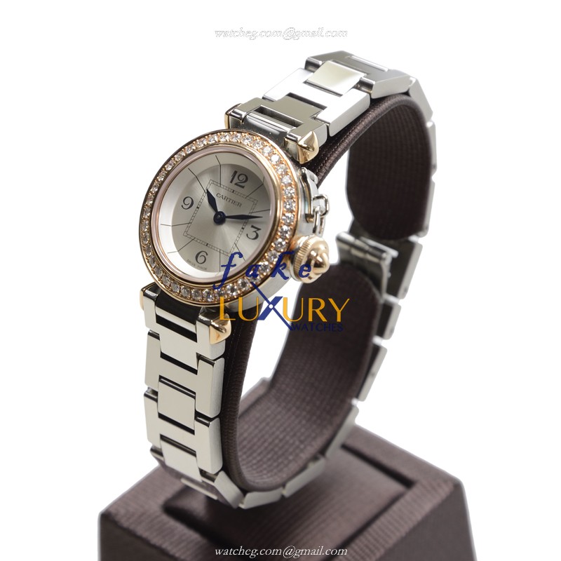 -87654321 - Cartier PASHA DE CARTIER Quartz WJ124021ST.01 Replica Watch - 18kt Rose Gold & - Image 3