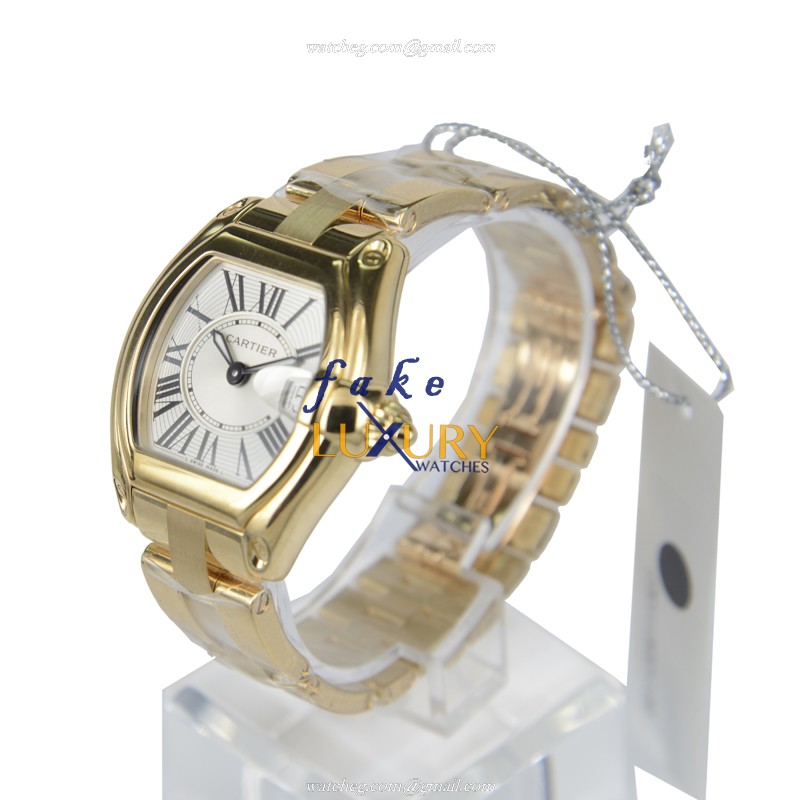 Cartier W62018V1 ROADSTER Automatic Silver Dial Gold Strap Stainless Steel Replica Watch - Image 3
