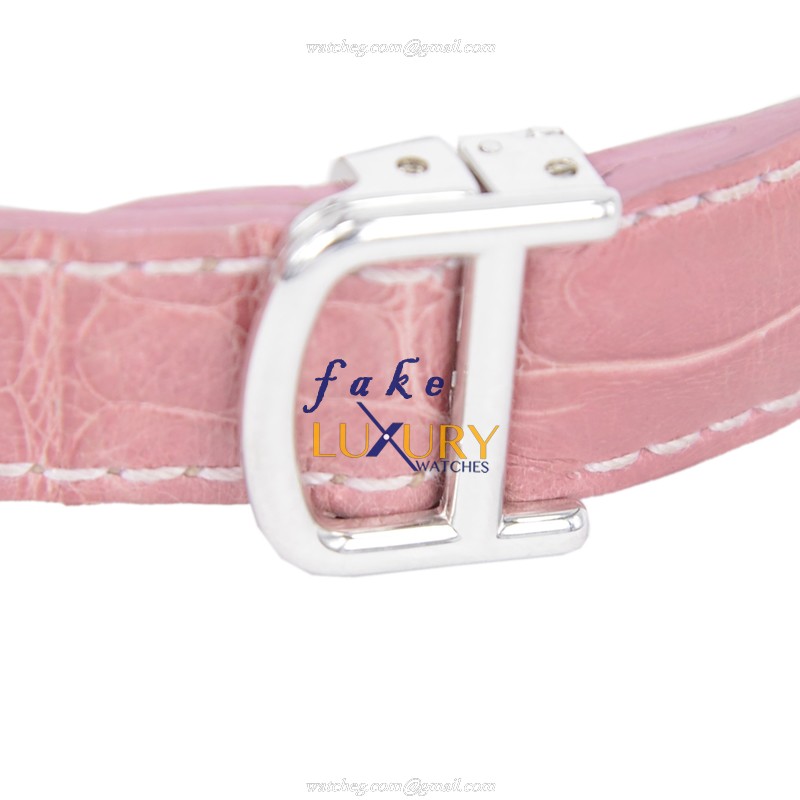 -WE100251 - Cartier TANK Quartz Replica Watch - 18kt White Gold & Diamond - White Dial - Image 5