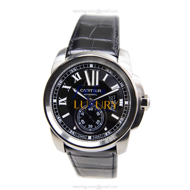 Cartier W7100041 CALIBRE DE CARTIER Automatic - Black Dial - Stainless Steel Case - Replica Watch - Image 2
