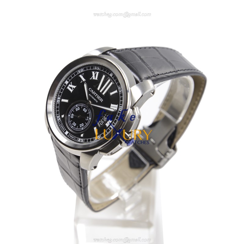Cartier W7100041 CALIBRE DE CARTIER Automatic - Black Dial - Stainless Steel Case - Replica Watch - Image 3