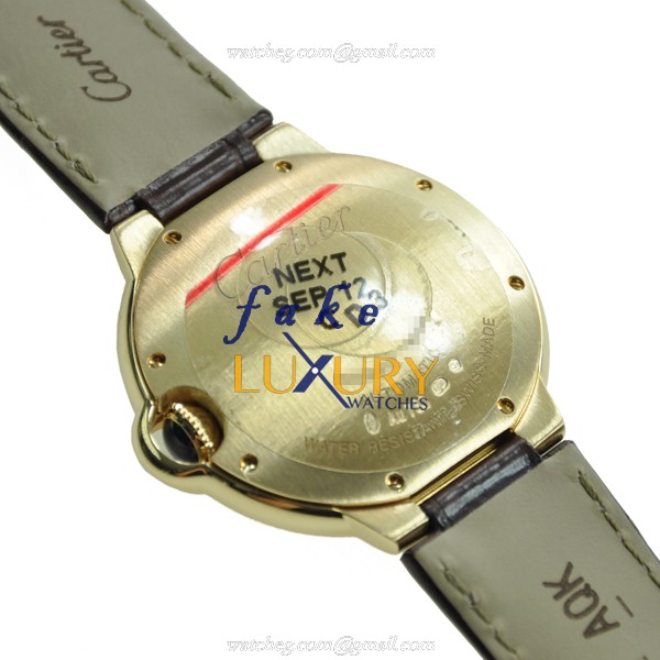 Cartier Ballon Bleu W6900356 Automatic Silver Dial 18kt Gold Replica Watch - Image 2
