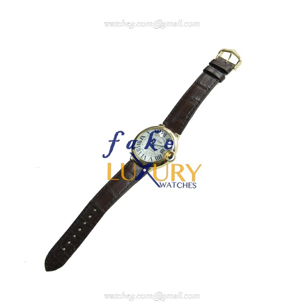 Cartier Ballon Bleu W6900356 Automatic Silver Dial 18kt Gold Replica Watch - Image 4