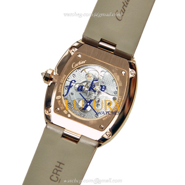 Cartier WB520005 BAIGNOIRE Automatic - 18kt Rose Gold & Diamonds - Replica Watch - 34.07mm - Silk - Image 3