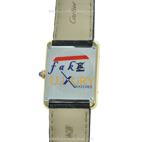 Cartier W1018855 Quartz 18kt Rose Gold & Steel Replica Watch - TANK Series - 27mm Case - Image 3