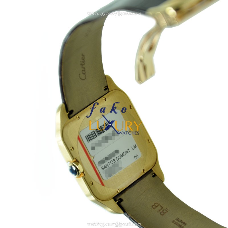 Cartier W2008751 Replica Watch, Automatic, 18kt Yellow Gold Case, Silver Dial, Brown Alligator Strap - Image 3
