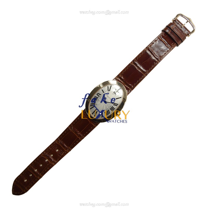 Cartier W8000002 Baignoire Replica Watch, Manual Wind, 18kt Rose Gold Case, Silver Dial - Image 2