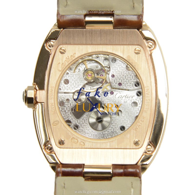 Cartier W8000002 Baignoire Replica Watch, Manual Wind, 18kt Rose Gold Case, Silver Dial - Image 3