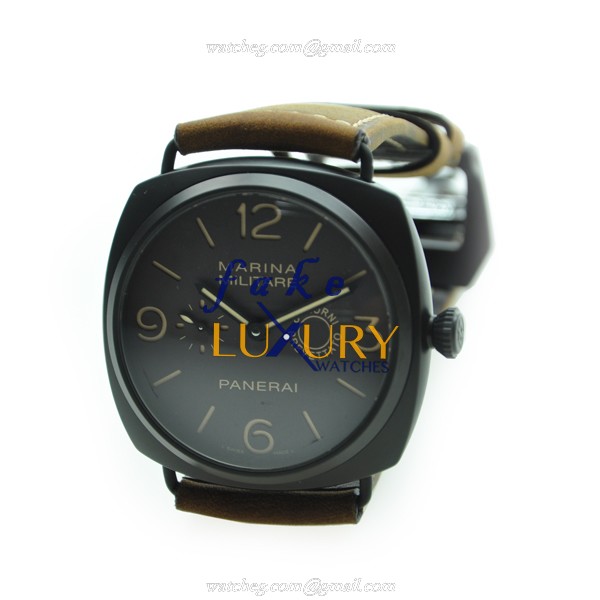 Panerai PAM00339 RADIOMIR Manual Wind Ceramic Replica Watch, Ceramic Case, Dark Brown Dial, Brown - Image 2