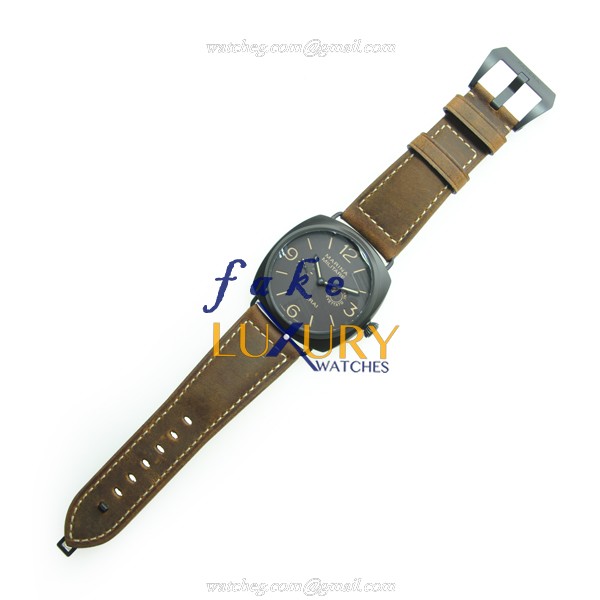 Panerai PAM00339 RADIOMIR Manual Wind Ceramic Replica Watch, Ceramic Case, Dark Brown Dial, Brown - Image 3