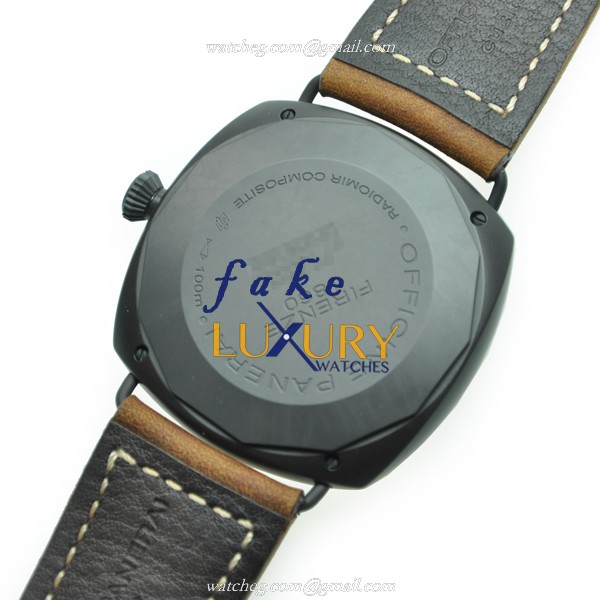 Panerai PAM00339 RADIOMIR Manual Wind Ceramic Replica Watch, Ceramic Case, Dark Brown Dial, Brown - Image 4