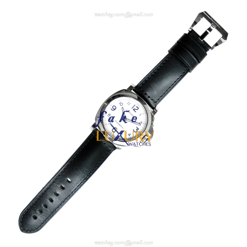 Panerai PAM00114 - LUMINOR Manual Wind - Stainless Steel - White Dial - Black Cowhide - Sapphire - Image 2
