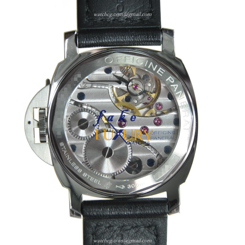 Panerai PAM00114 - LUMINOR Manual Wind - Stainless Steel - White Dial - Black Cowhide - Sapphire - Image 3