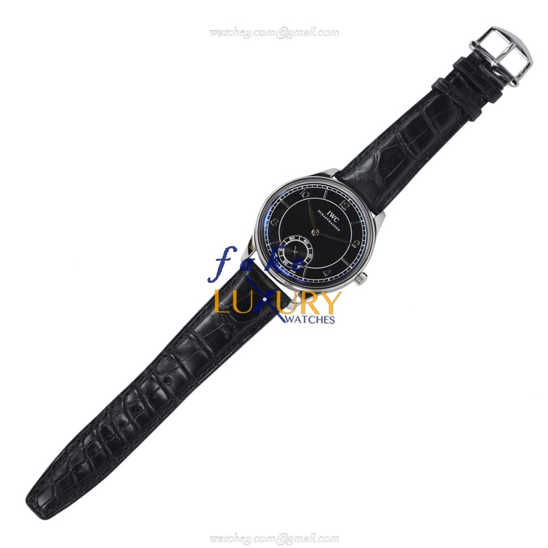 IWC IW544501 Portuguese Manual Wind Stainless Steel Black Dial Replica Watch - Image 3