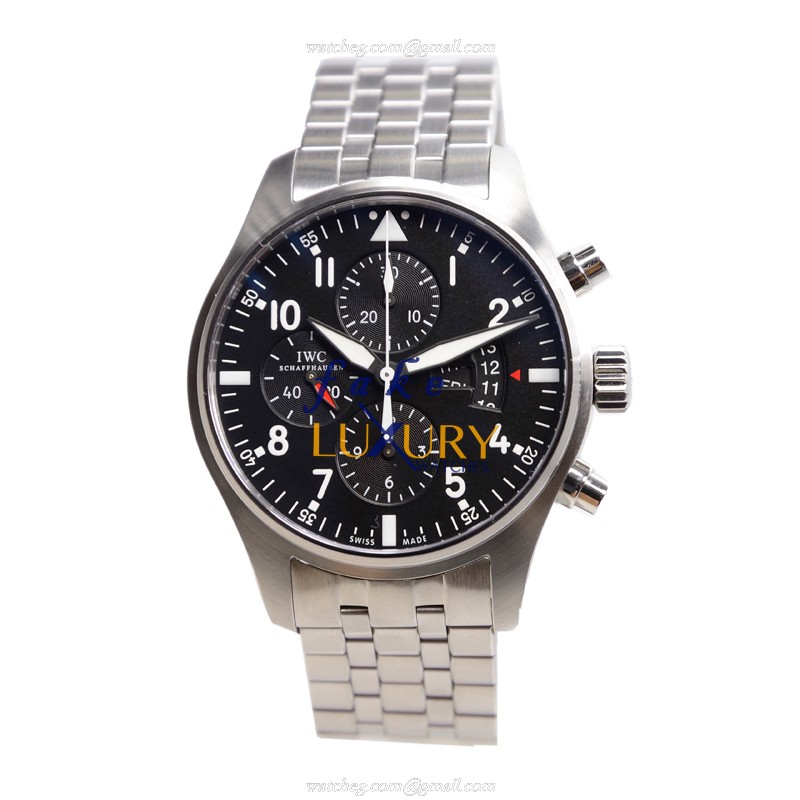 IWC IW377704 Pilot Replica Watch, Black Dial, Steel Case, Automatic Movement - Image 2