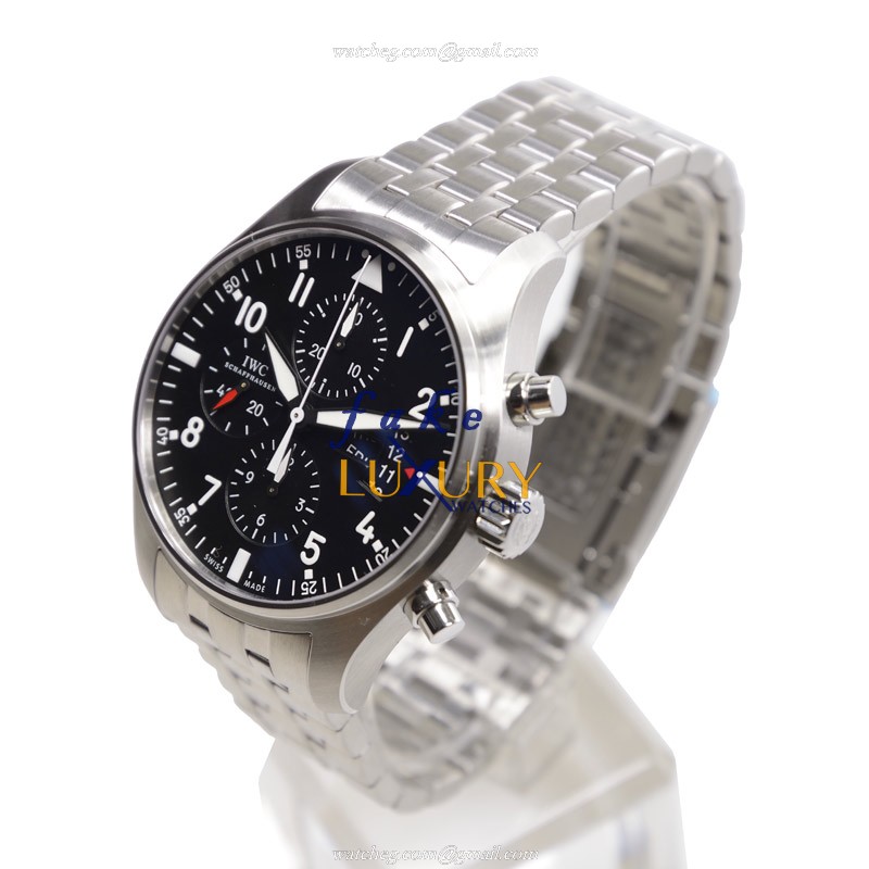 IWC IW377704 Pilot Replica Watch, Black Dial, Steel Case, Automatic Movement - Image 3