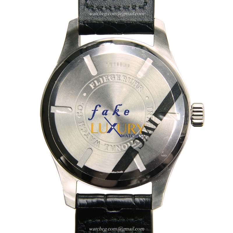 IWC IW326201 Pilots Replica Watch, Black Dial, Steel Case, Alligator Strap, Automatic - Image 4