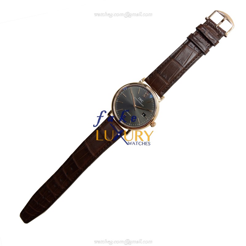 IWC Portofino IW356511 Automatic 18kt Rose Gold Dark Grey Dial Replica Watch - Image 2