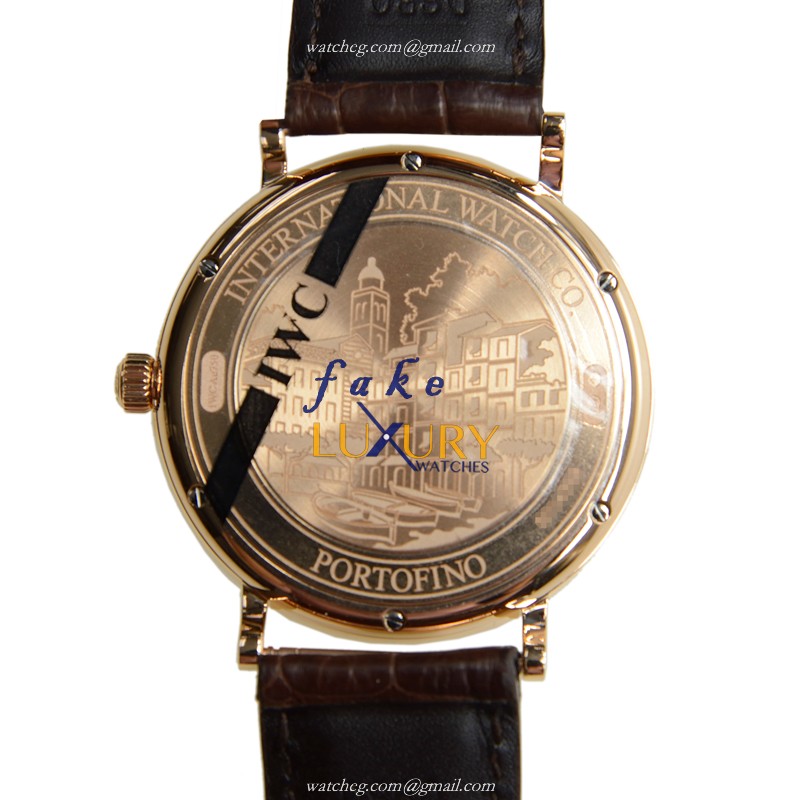 IWC Portofino IW356511 Automatic 18kt Rose Gold Dark Grey Dial Replica Watch - Image 3