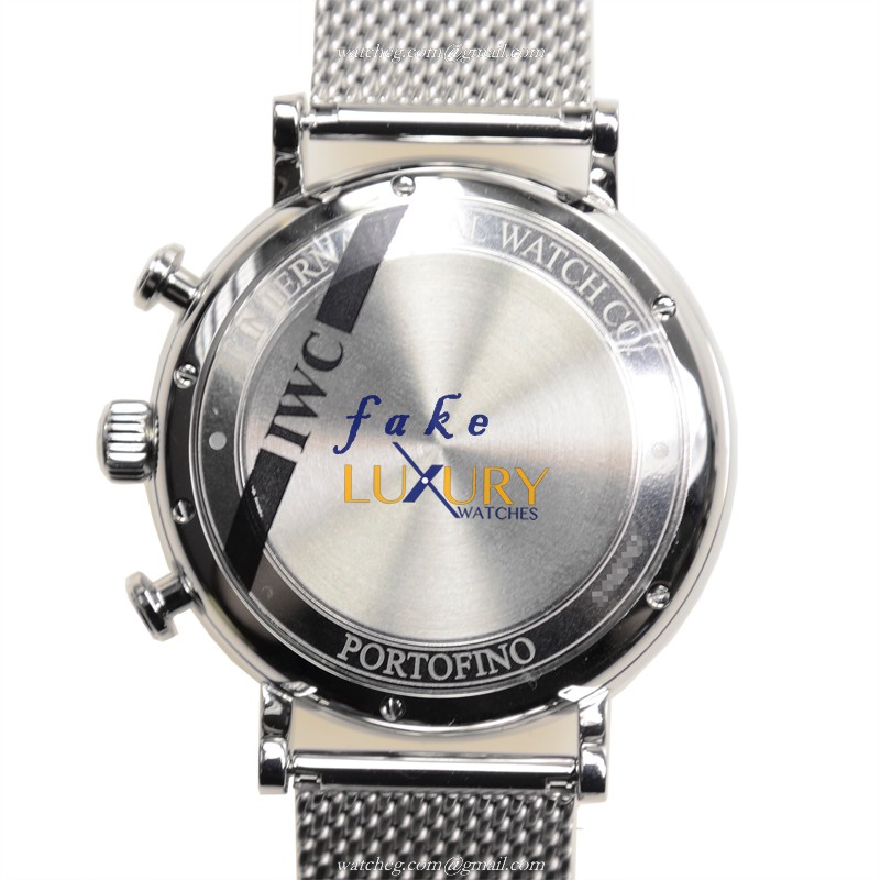 IWC Portofino Automatic Stainless Steel IW391010 Black Dial Silver Bracelet Replica Watch - Image 3