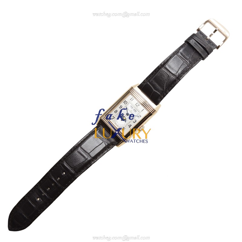 Jaeger-Lecoultre Q3752520 Manual Wind 18kt Rose Gold Replica Watch, Silver Dial, Alligator Strap - Image 2