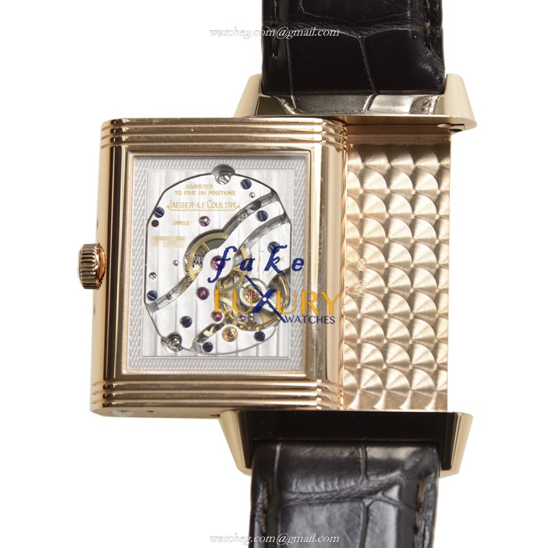 Jaeger-Lecoultre Q3752520 Manual Wind 18kt Rose Gold Replica Watch, Silver Dial, Alligator Strap - Image 4