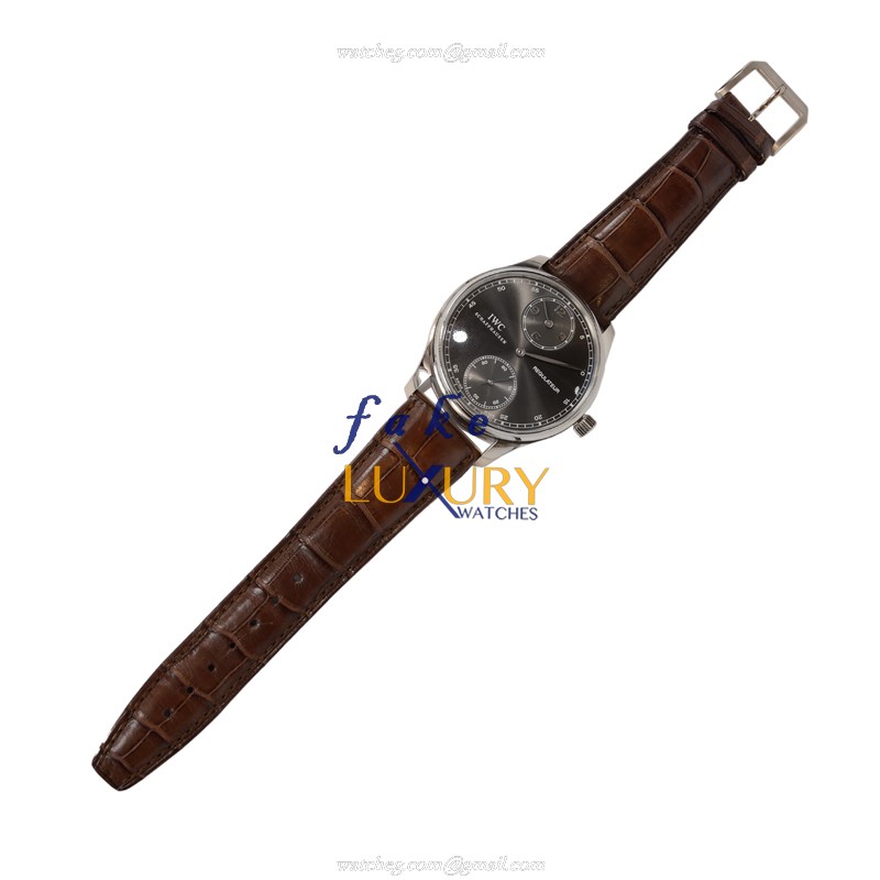 IWC IW544404 Portuguese Replica Watch, Manual Wind, Dark Grey Dial, 18kt White Gold Case - Image 2