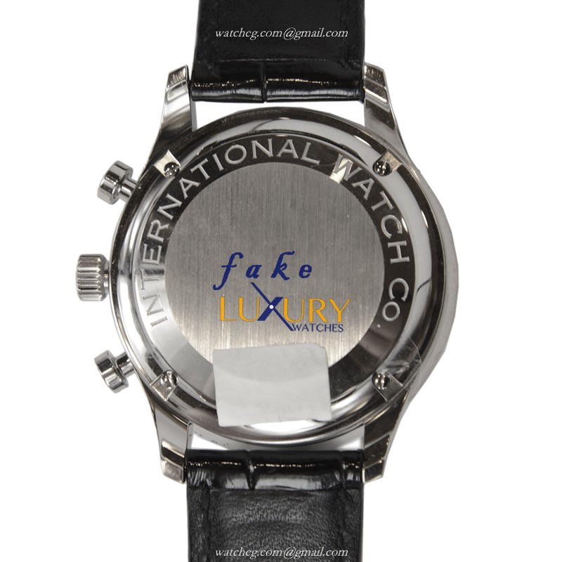 IWC IW371413 Portuguese Replica Watch, Manual Wind, 18kt White Gold Case, Black Dial - Image 3