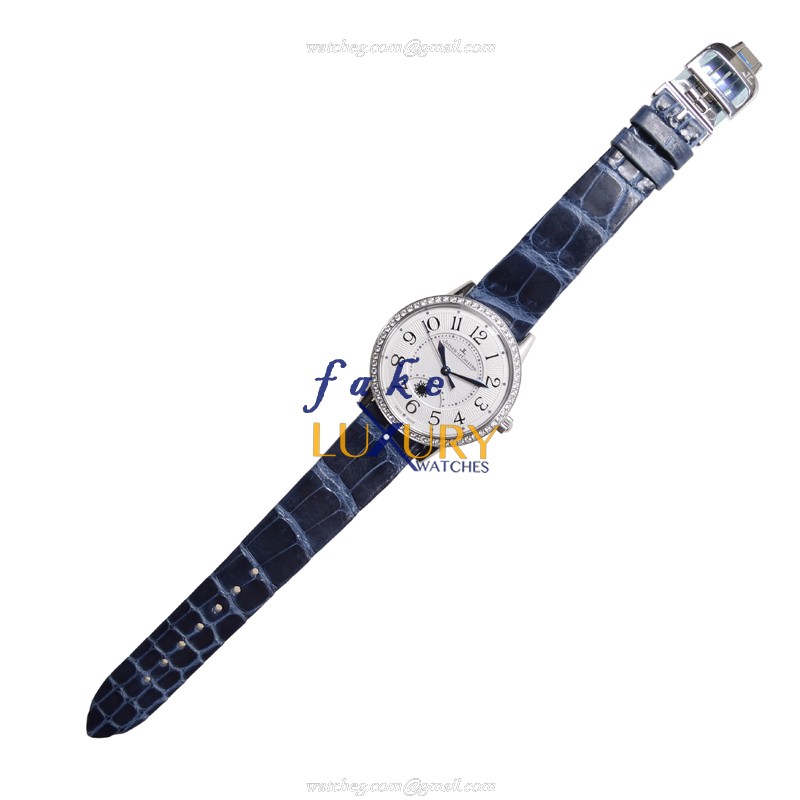 Jaeger-Lecoultre Q3448420 RENDEZ VOUS Auto Silver Dial Alligator Blue Replica Watch - Image 2