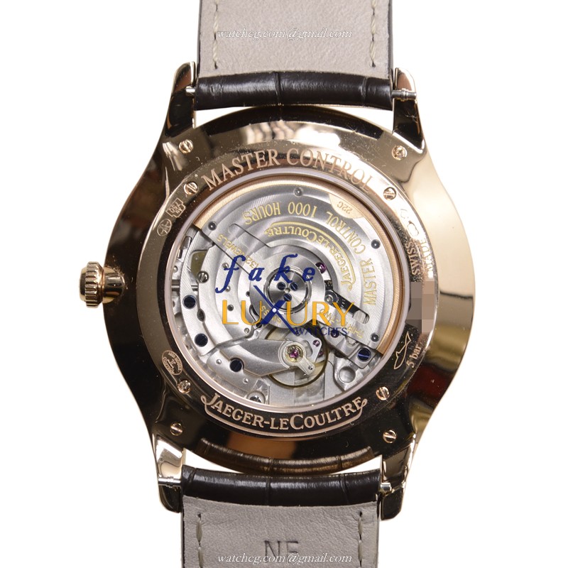 Jaeger-Lecoultre Q1352502 Master Ultra Thin Replica Watch, 40mm Rose Gold & Diamonds Case, Beige - Image 3