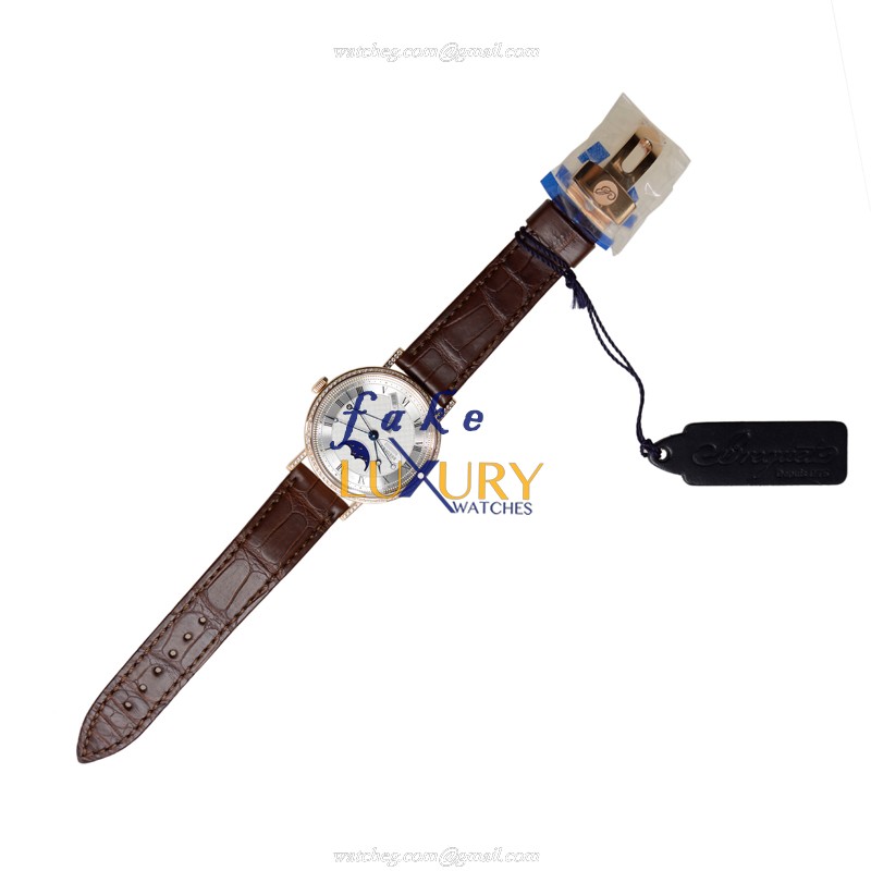Breguet 8788BR/12/986/DD00 Replica Watch, Automatic, Silvery White Dial, 18kt Rose Gold & Diamonds - Image 2