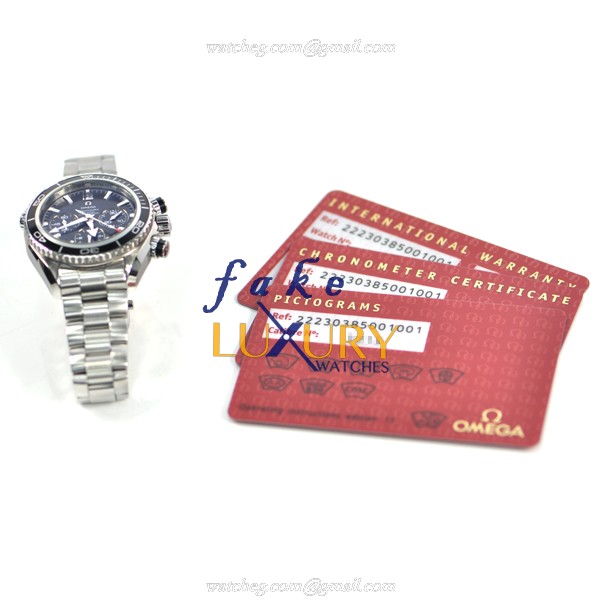 Omega 222.30.38.50.01.001 SEAMASTER Automatic Stainless Steel Replica Watch, 37.5mm Case, Black - Image 5