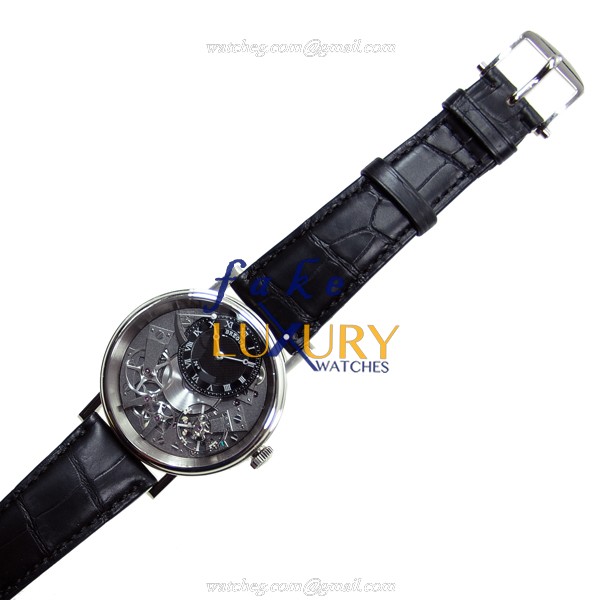 Breguet Tradition 7057BB/G9/9W6 Manual Wind 18kt White Gold Dark Grey Dial Replica Watch - Image 2