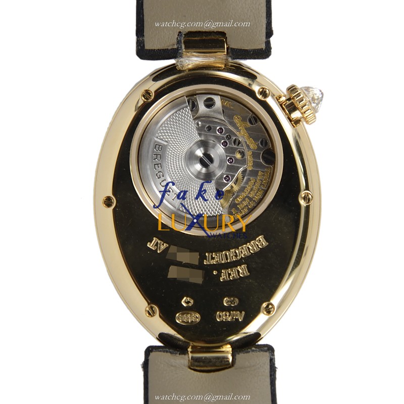 Breguet 8928BA/51/844/DD0D Reine de Naples Automatic 18kt Gold Diamond White Dial Replica Watch - Image 3