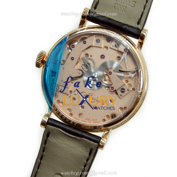 Breguet Tradition 7027BR/R9/9V6 Manual Wind 18kt Rose Gold Gold Dial Replica Watch - Image 3