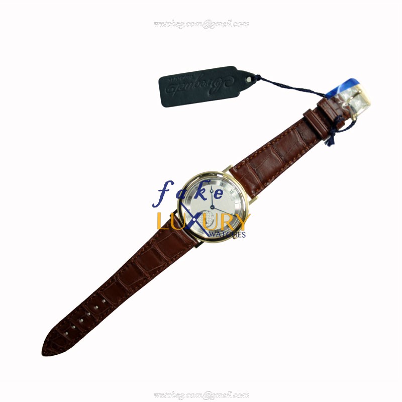 Breguet 5140BA/12/9W6 CLASSIC - Replica Watch - Automatic - 18kt Yellow Gold - Silver Dial - Brown - Image 2