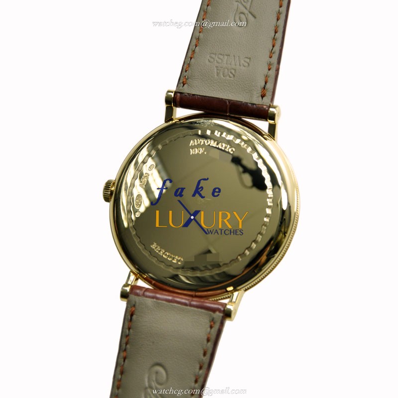 Breguet 5140BA/12/9W6 CLASSIC - Replica Watch - Automatic - 18kt Yellow Gold - Silver Dial - Brown - Image 3