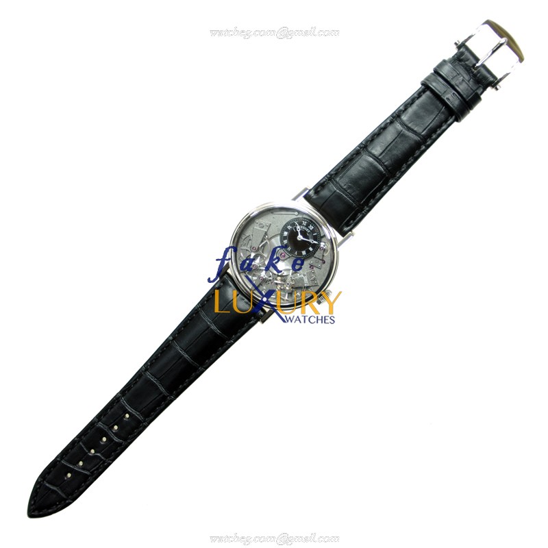 Breguet 7027BB/G9/9V6 Tradition Replica Watch, Manual Wind, Gray Dial, 18kt White Gold Case - Image 2