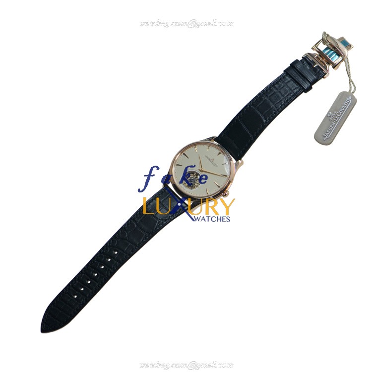 Jaeger-Lecoultre Q1322410 Master Ultra Thin Replica Watch, 18kt Rose Gold, Beige Dial - Image 4