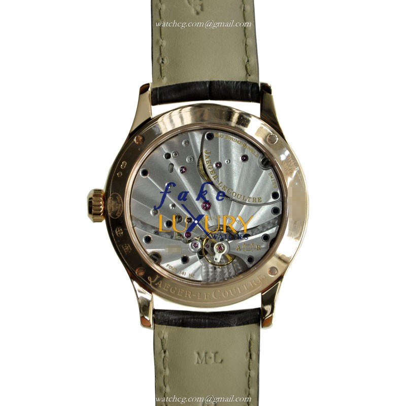 -QL1612420 - Jaeger-Lecoultre Master Ultra Thin Manual Wind 18kt Rose Gold Replica Watch - Beige - Image 4