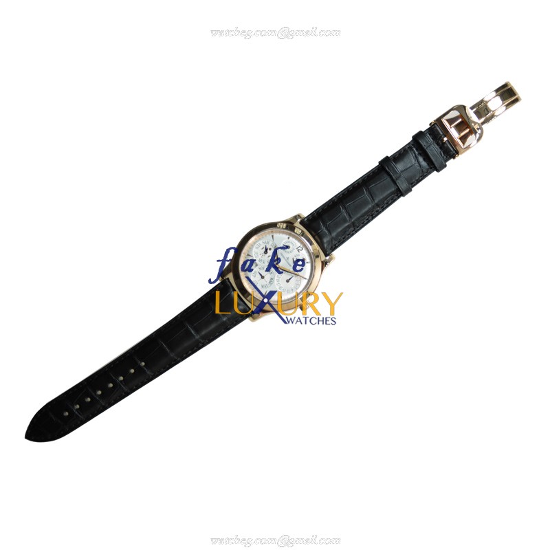 Jaeger-Lecoultre Q161242F Ultra Thin Automatic 18kt Rose Gold Replica Watch, Silver Dial, Dark - Image 2